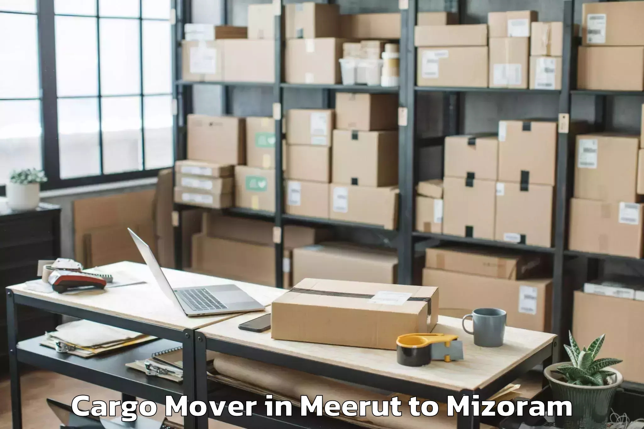 Hassle-Free Meerut to Mizoram University Aizawl Cargo Mover